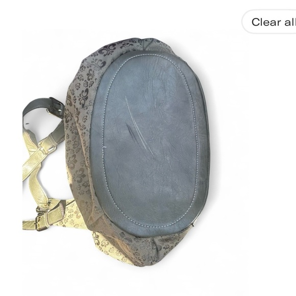 💗Doréon Chic Green and Cream Shoulder Bag with Vintage Appeal - Picture 2 of 4